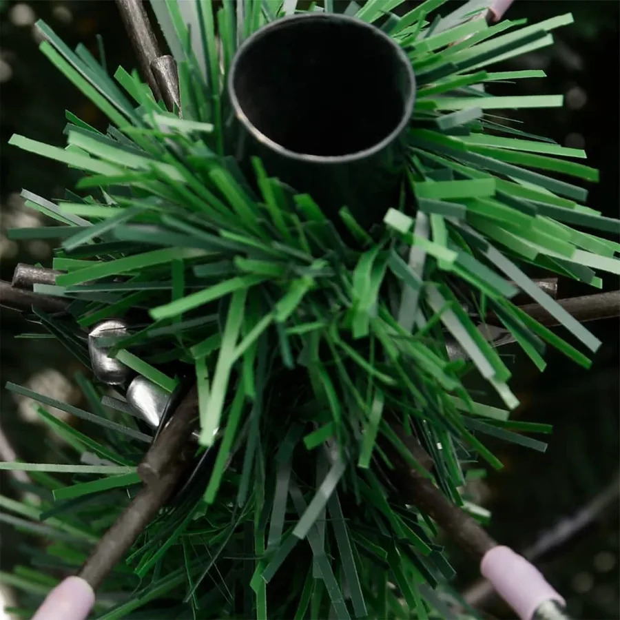 Sapin de Noël artificiel à charnières avec support vert 240 cm - 7