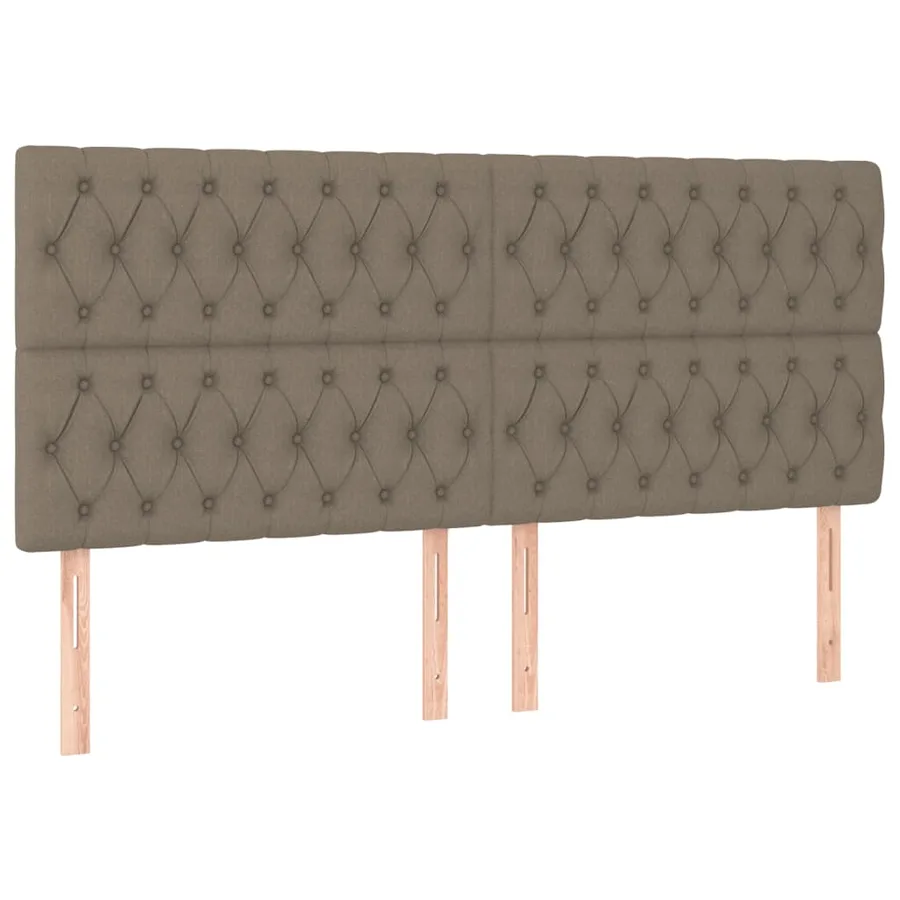 Sommier à lattes de lit avec matelas Taupe 180x200 cm Tissu - 5