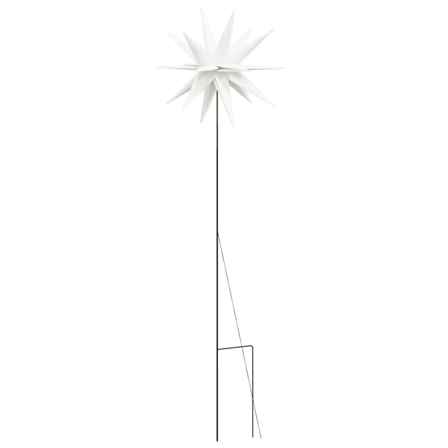 Lumières de Noël avec piquets 3 pcs LED pliable blanc 57 cm - 8