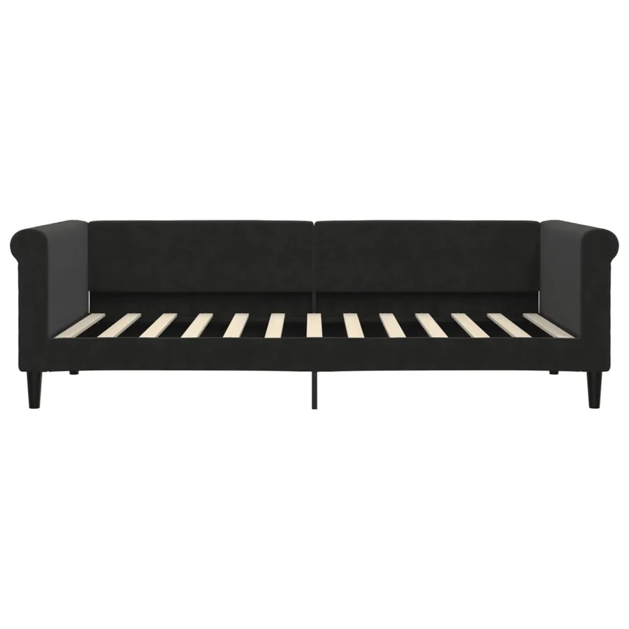 Lit de repos sans matelas noir 90x200 cm velours - 3