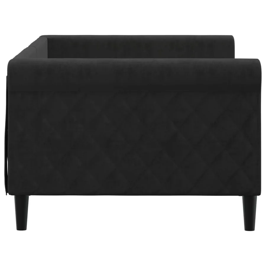 Lit de repos sans matelas noir 90x200 cm velours - 4