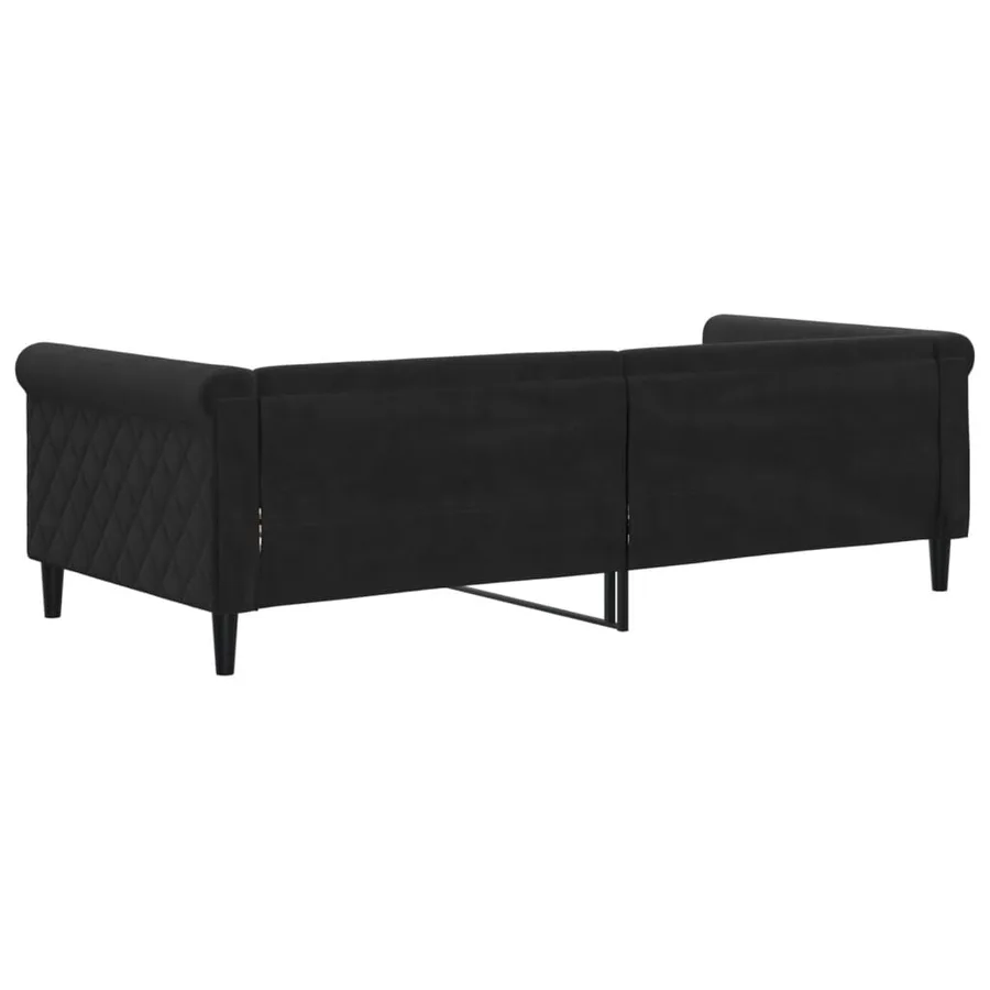 Lit de repos sans matelas noir 90x200 cm velours - 5