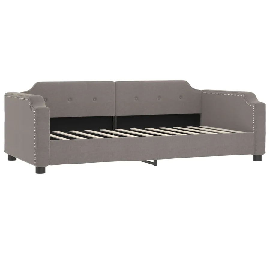 Lit de repos sans matelas taupe 90x200 cm tissu - 2