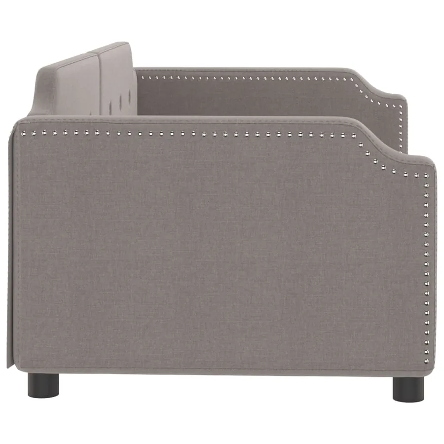 Lit de repos sans matelas taupe 90x200 cm tissu - 4