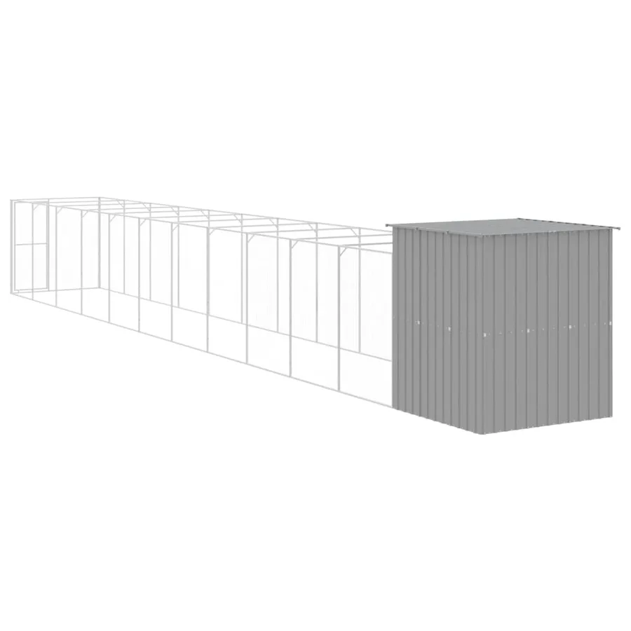 Niche pour chien avec cour gris clair 165x1271x181 cm - 5