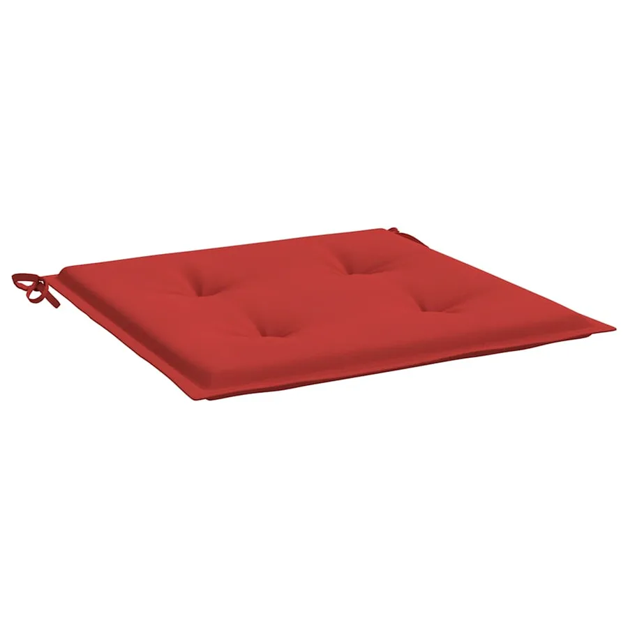 Coussins de chaise jardin lot de 2 rouge 40x40x4cm tissu oxford - 5