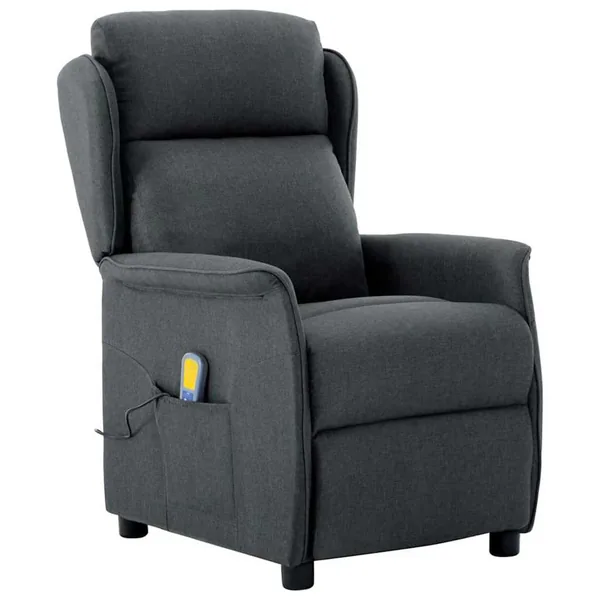 Chaise de massage Gris foncé 93.5 x 67.5 x 101.5 cm tissu