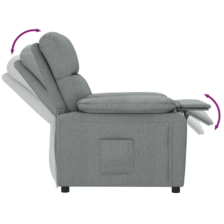 Fauteuil inclinable Gris foncé Tissu - 7