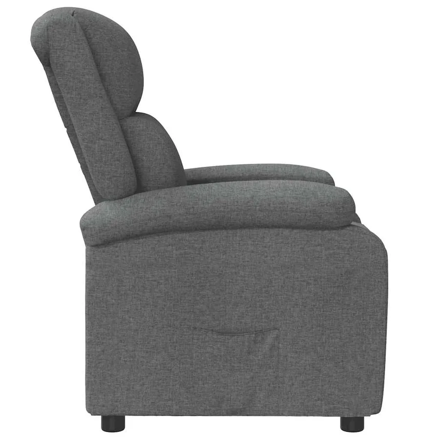 Fauteuil inclinable Gris foncé Tissu - 4
