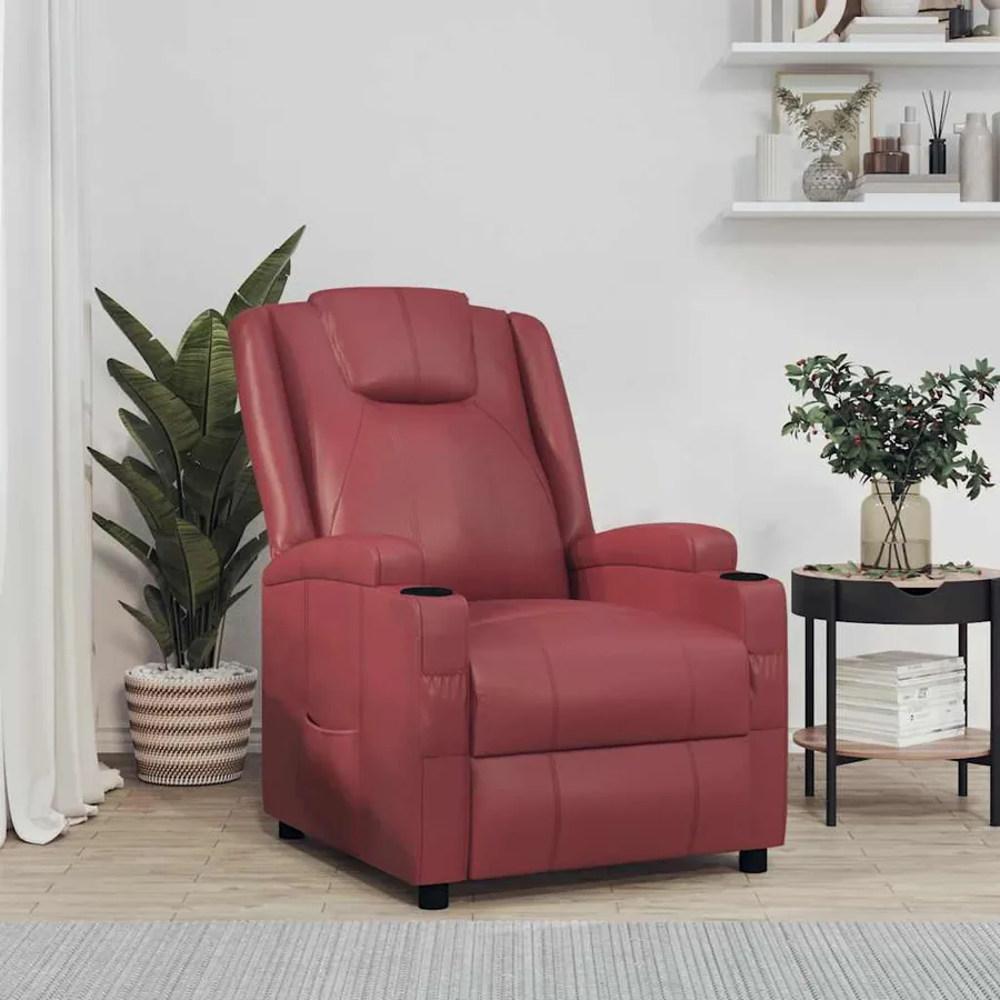 Fauteuil inclinable Rouge bordeaux Similicuir