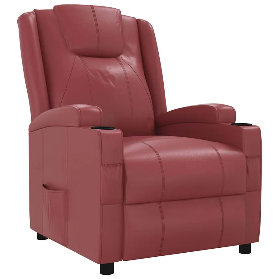 Fauteuil inclinable Rouge bordeaux Similicuir - 2