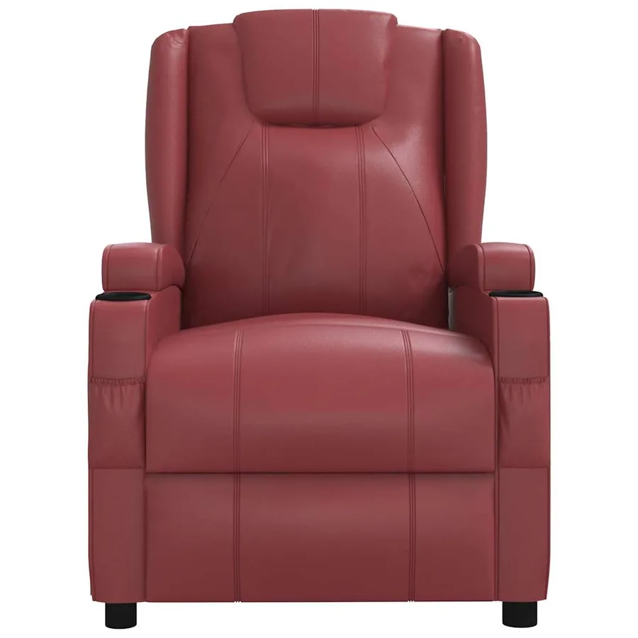 Fauteuil inclinable Rouge bordeaux Similicuir - 3