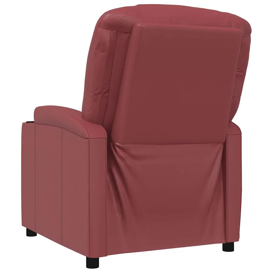 Fauteuil inclinable Rouge bordeaux Similicuir - 5