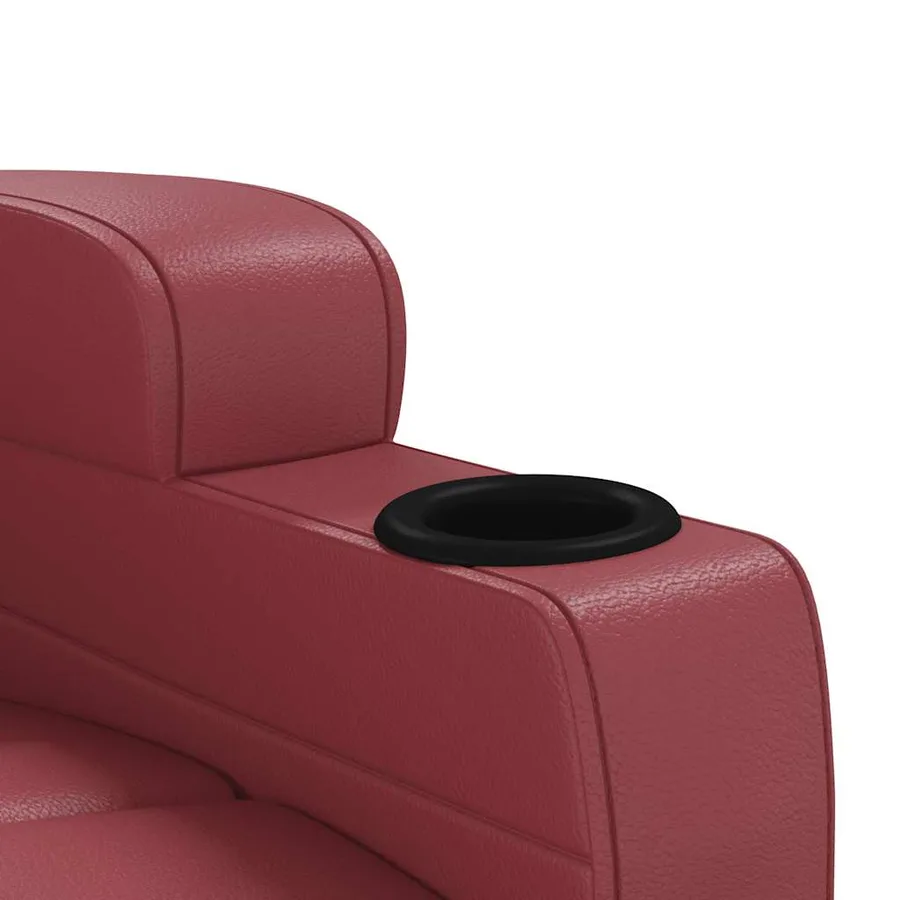 Fauteuil inclinable Rouge bordeaux Similicuir - 7