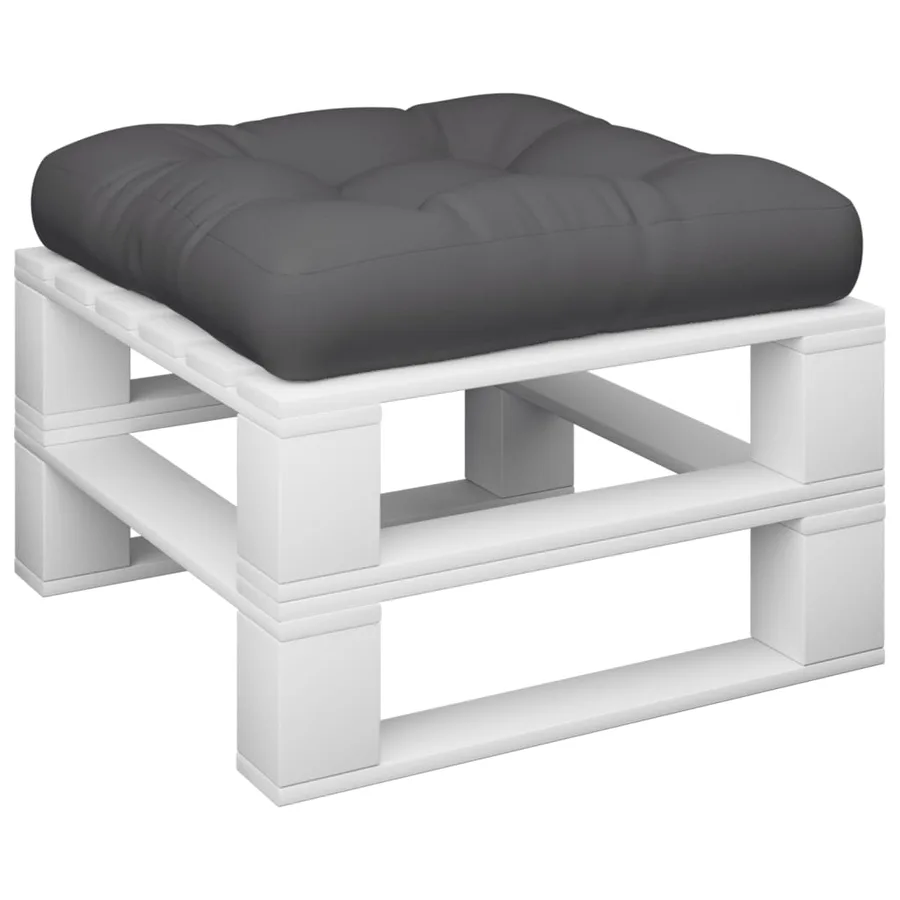 Coussin de palette anthracite 58x58x10 cm tissu - 3