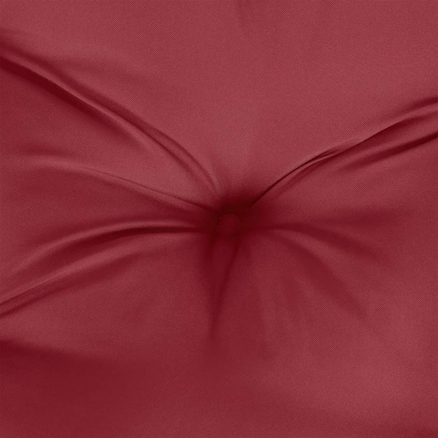 Coussin de palette bordeaux 58x58x10 cm tissu - 7