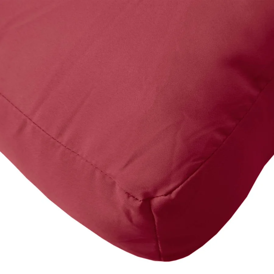 Coussin de palette bordeaux 58x58x10 cm tissu - 8