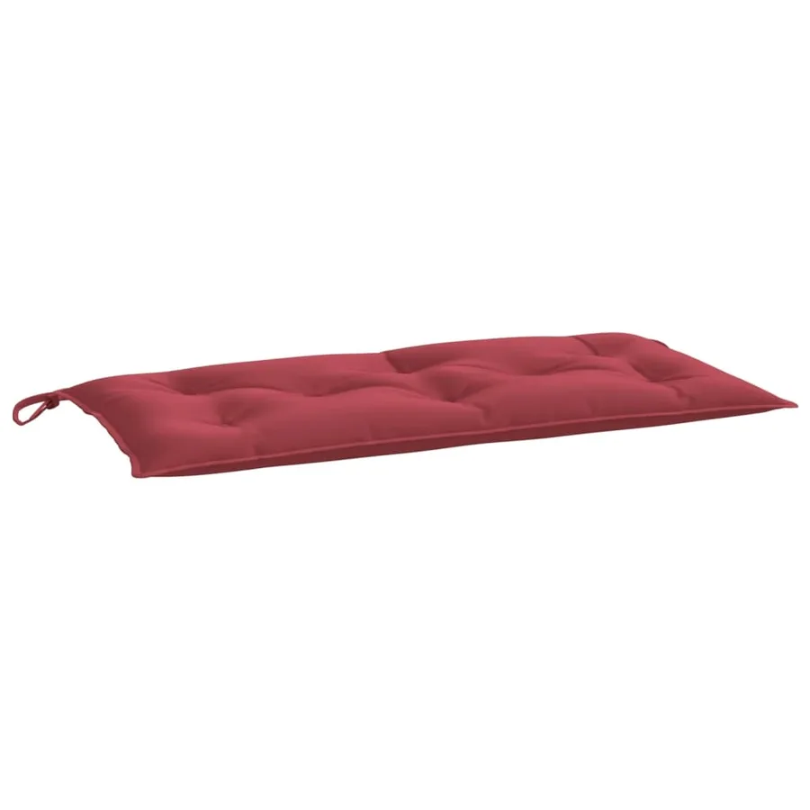 Coussin de banc de jardin rouge bordeaux 100x50x7 cm - 2