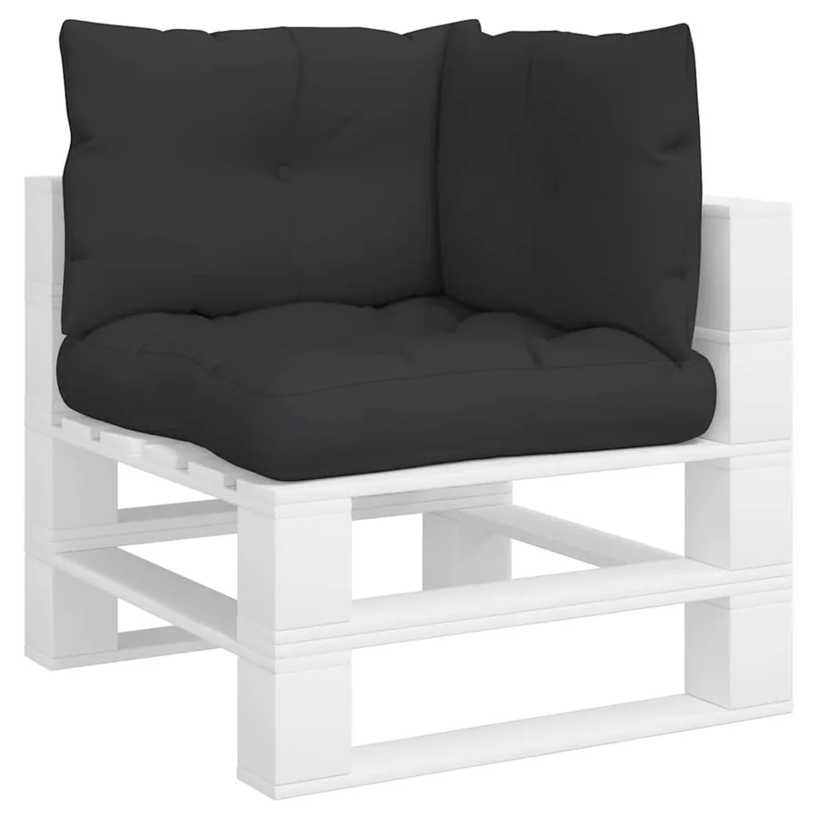 Coussins de palette lot de 3 noir tissu - 3