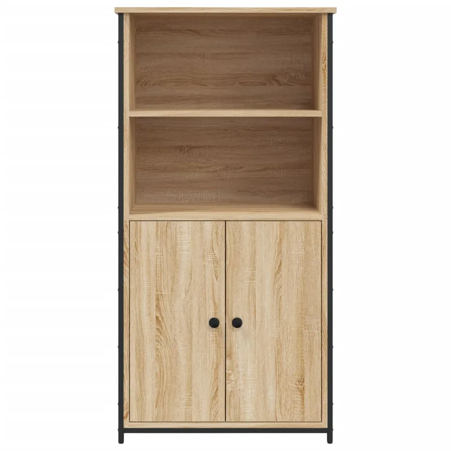 Buffet haut chêne sonoma 62x36x121,5 cm bois d'ingénierie - 5