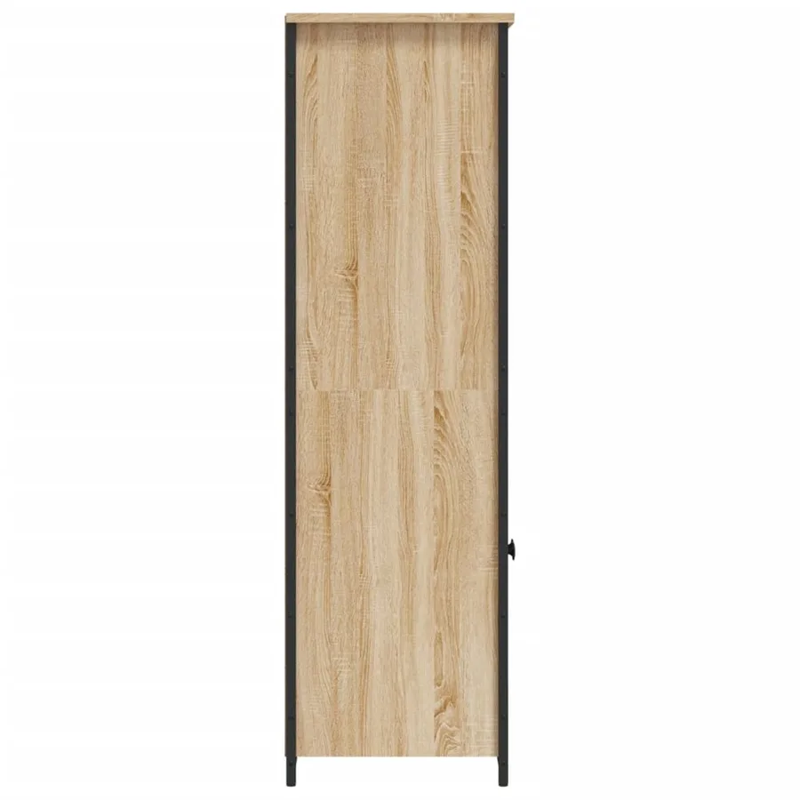 Buffet haut chêne sonoma 62x36x121,5 cm bois d'ingénierie - 6