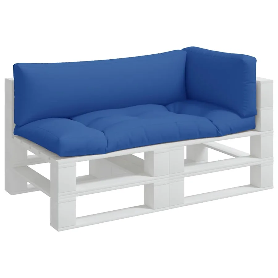 Coussins de palette lot de 3 bleu tissu - 3