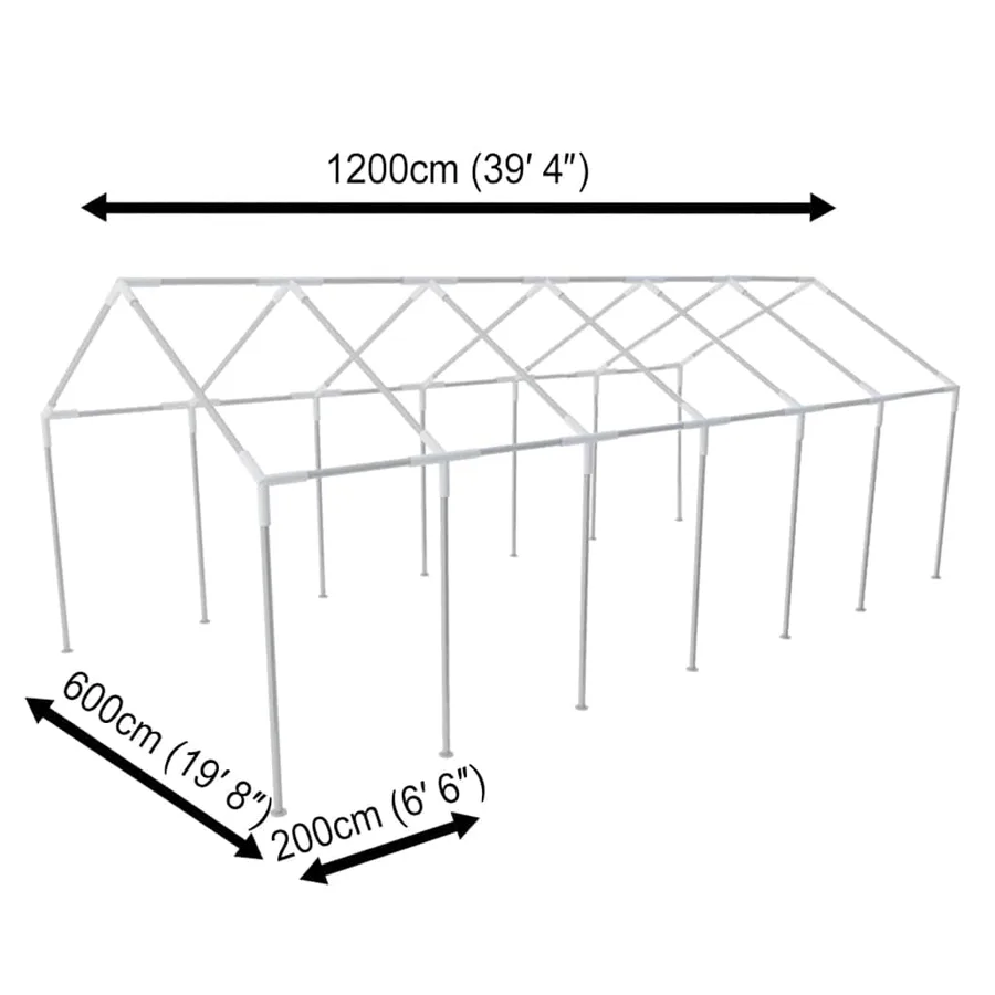 Cadre en acier pour tente de réception de 12x6 m - 2