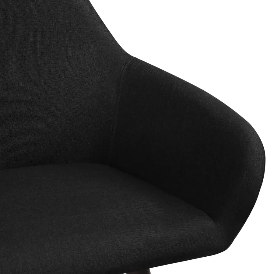 Chaises à manger lot de 2 noir tissu - 5