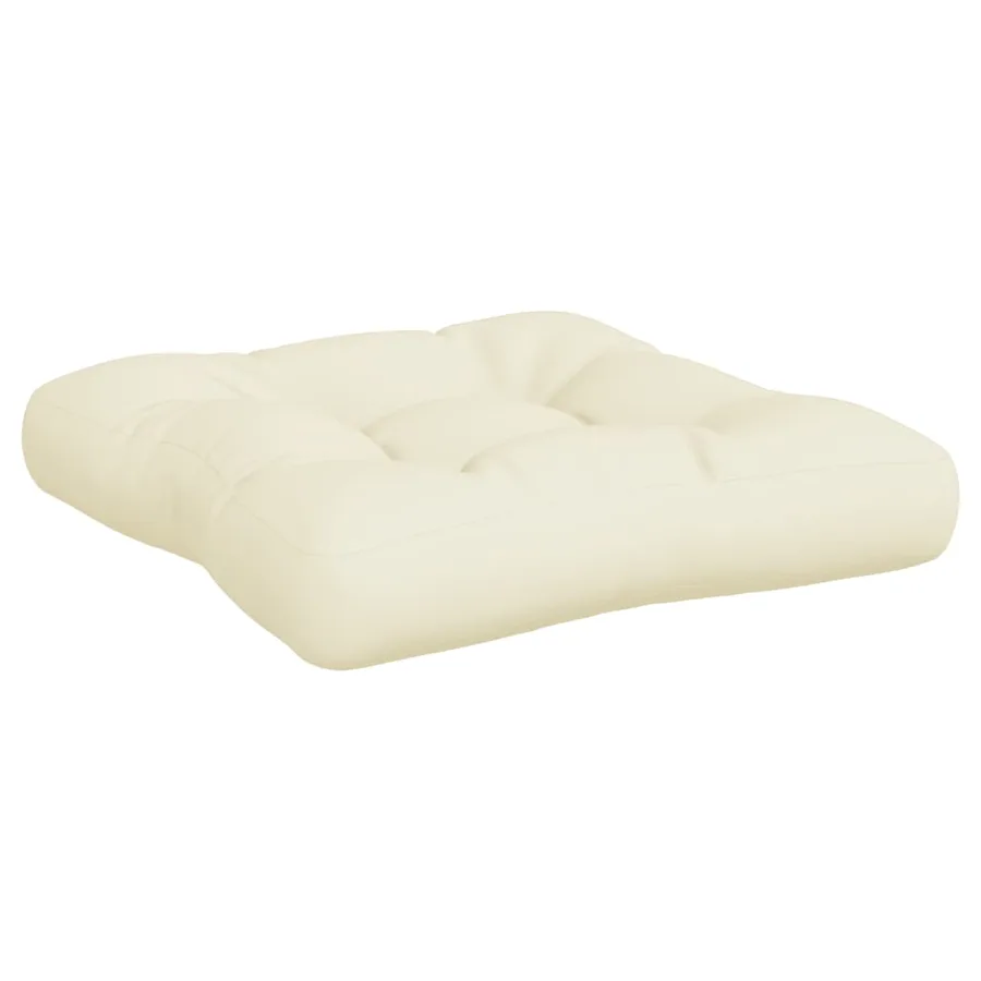 Coussins de palette lot de 3 crème tissu - 4