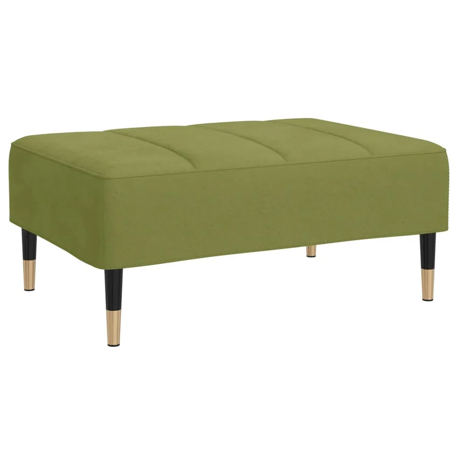 Repose-pied Vert clair 78x56x32 cm Velours - 2