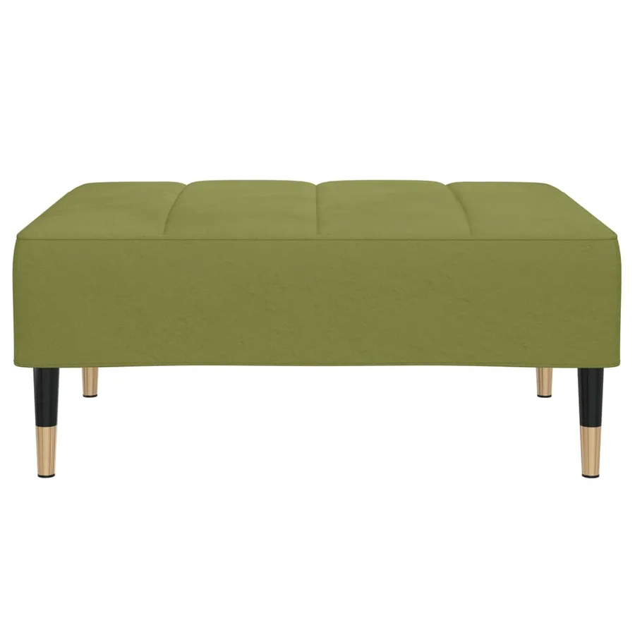 Repose-pied Vert clair 78x56x32 cm Velours - 3