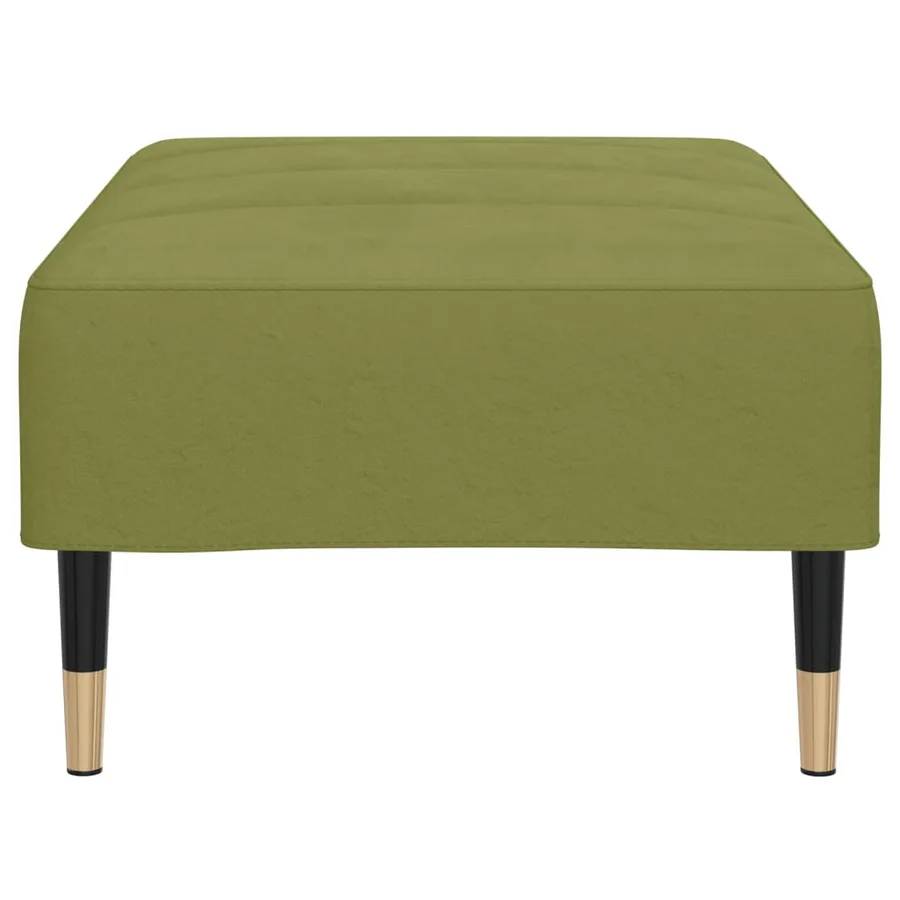 Repose-pied Vert clair 78x56x32 cm Velours - 4