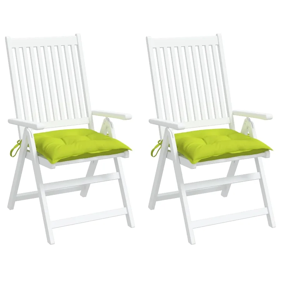 Coussins de chaise lot de 2 vert brillant 40x40x7 cm - 4