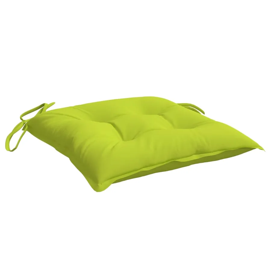 Coussins de chaise lot de 2 vert brillant 40x40x7 cm - 5
