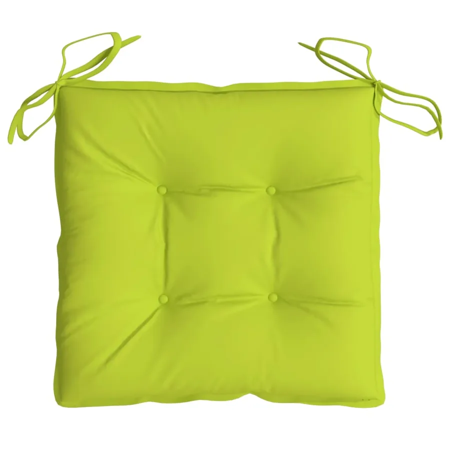 Coussins de chaise lot de 2 vert brillant 40x40x7 cm - 6