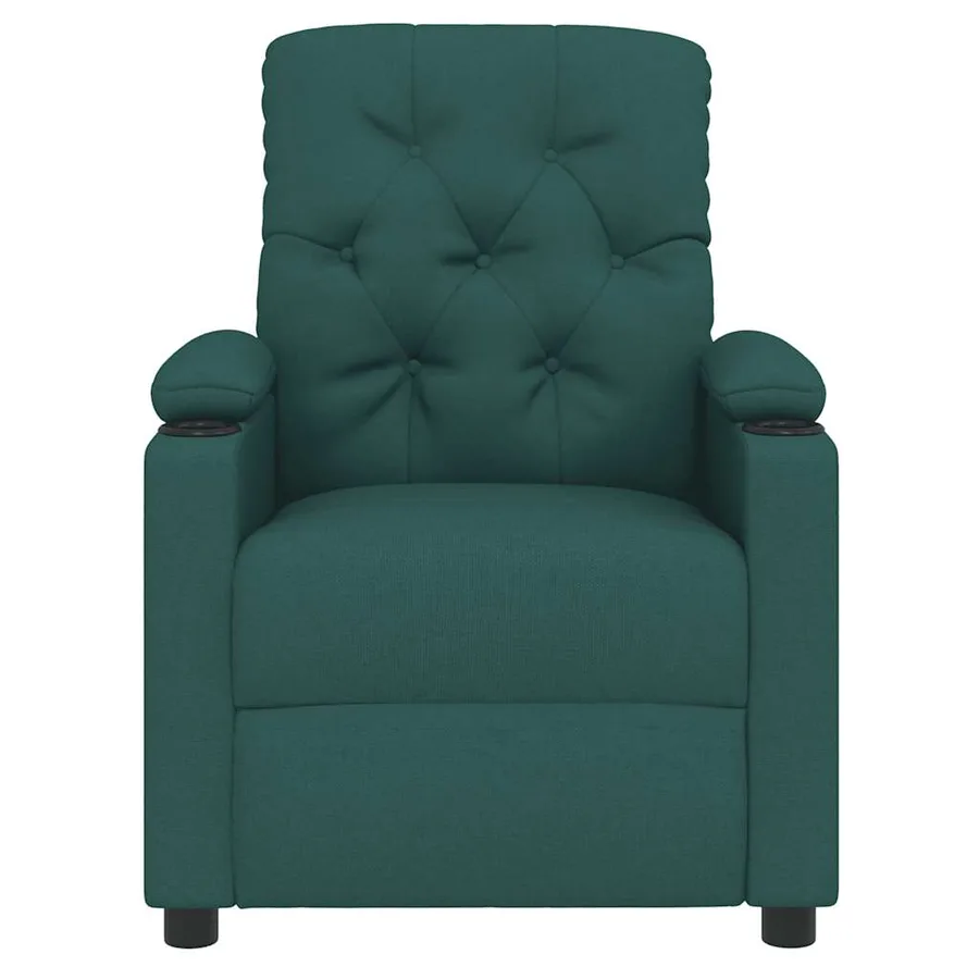 Fauteuil inclinable Vert foncé Tissu - 3