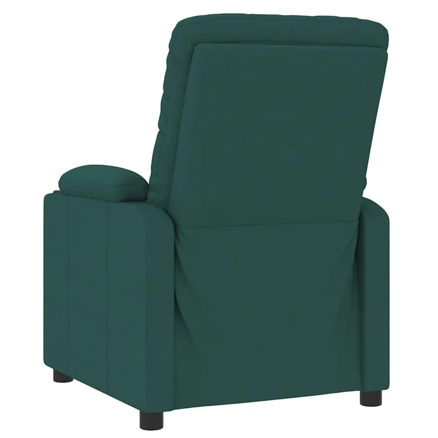 Fauteuil inclinable Vert foncé Tissu - 5