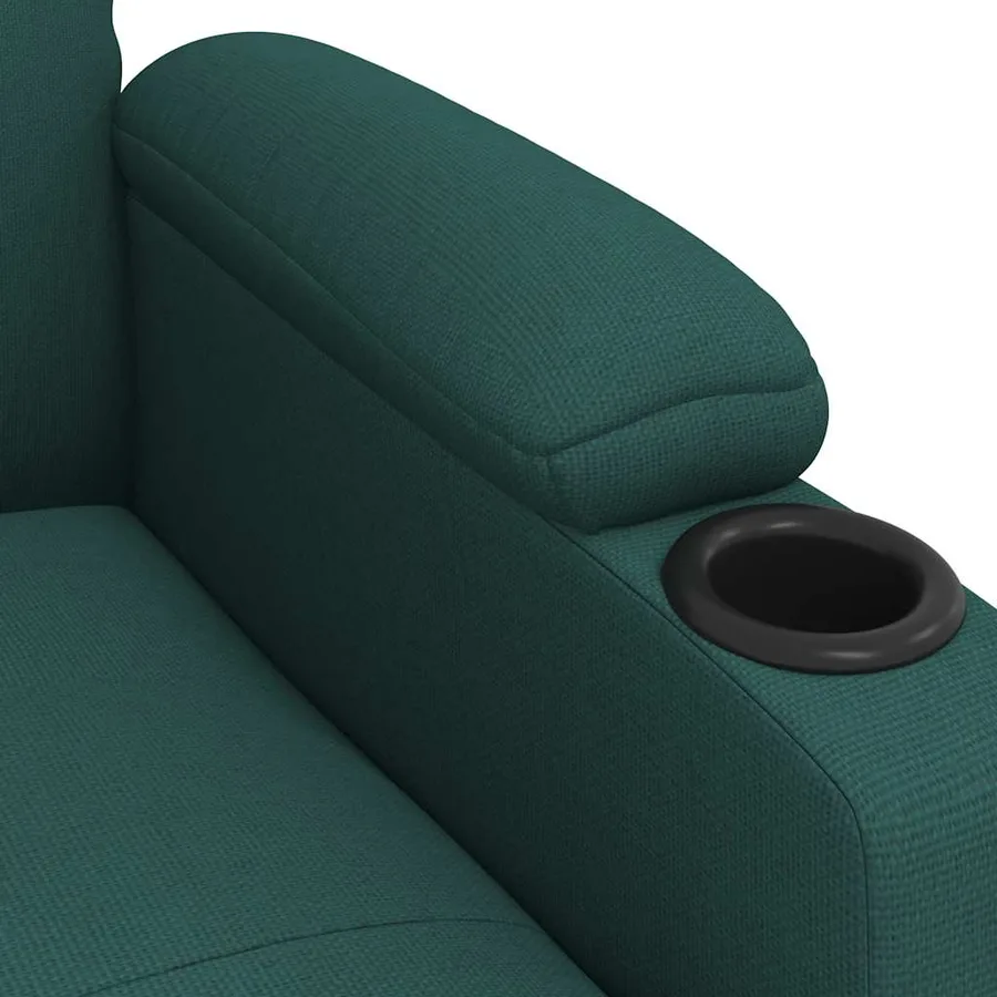 Fauteuil inclinable Vert foncé Tissu - 6