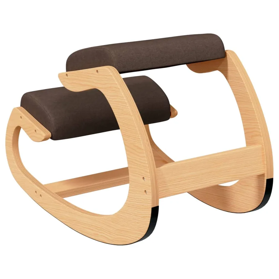 Chaise assis-genoux marron 55x84x55 cm contreplaqué de bouleau - 5