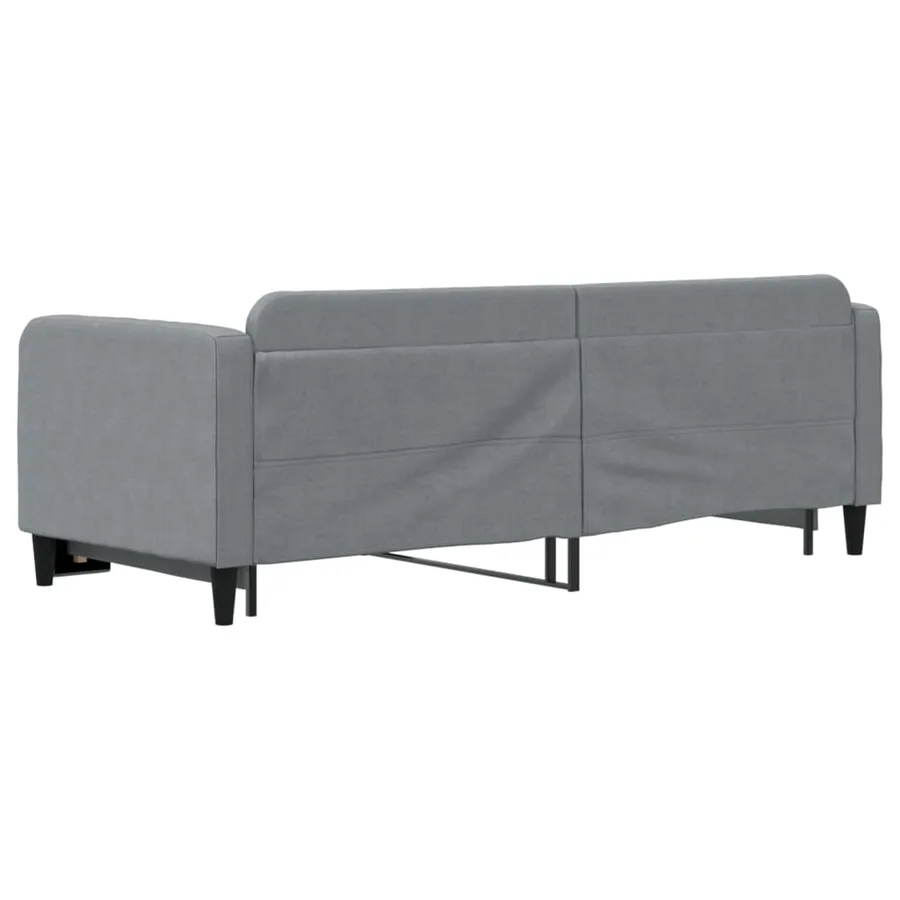 Lit de jour avec gigogne sans matelas gris clair 80x200 cm - 5