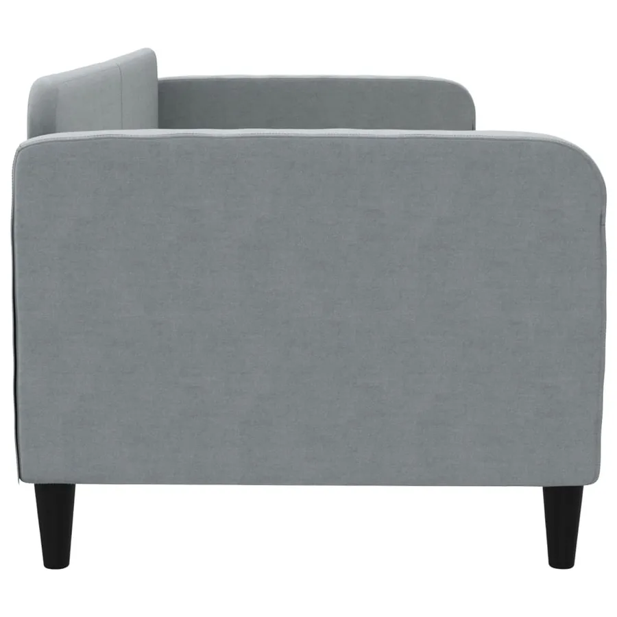 Lit de repos sans matelas gris clair 80x200 cm tissu - 4