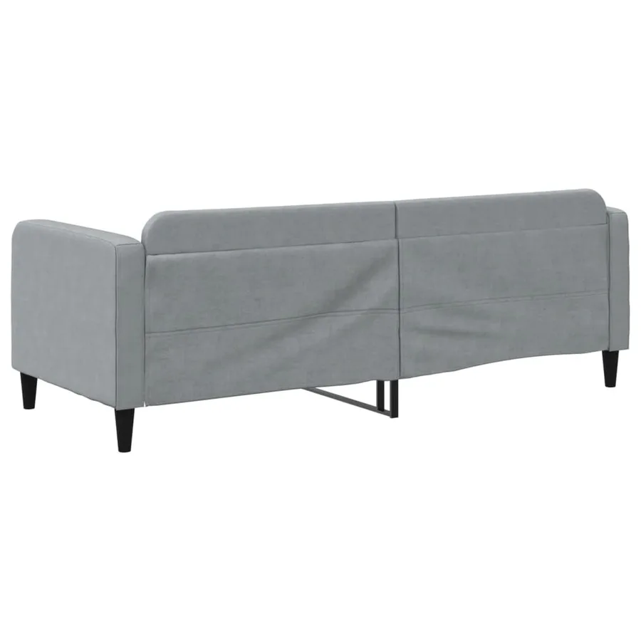Lit de repos sans matelas gris clair 80x200 cm tissu - 5