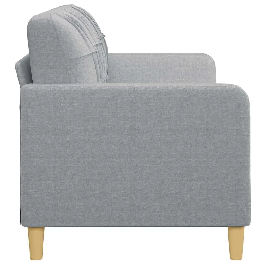 Canapé à 3 places Gris clair 180 cm Tissu - 4