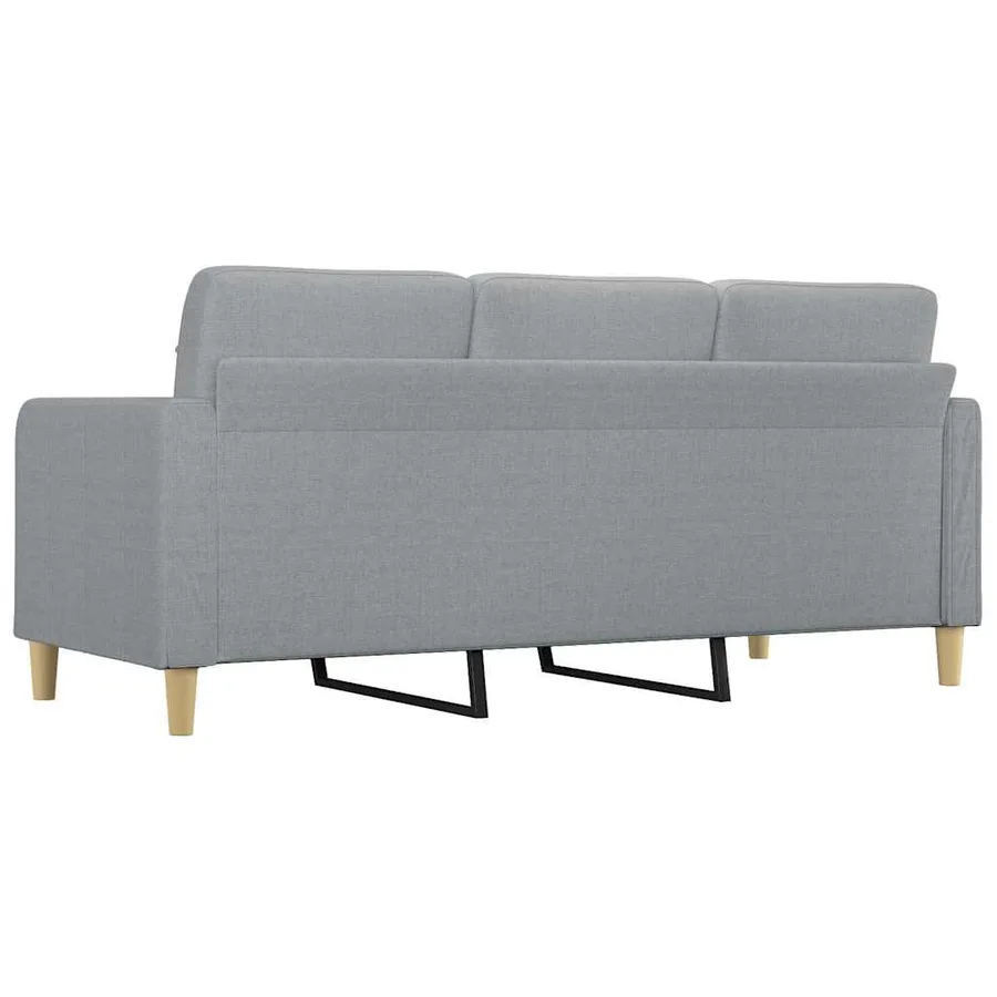 Canapé à 3 places Gris clair 180 cm Tissu - 5
