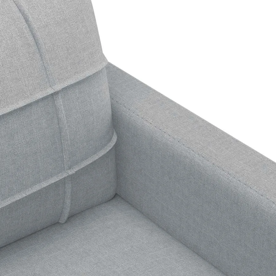 Canapé à 3 places Gris clair 180 cm Tissu - 6