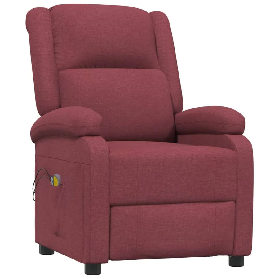 Fauteuil électrique de massage Bordeaux Tissu - 3