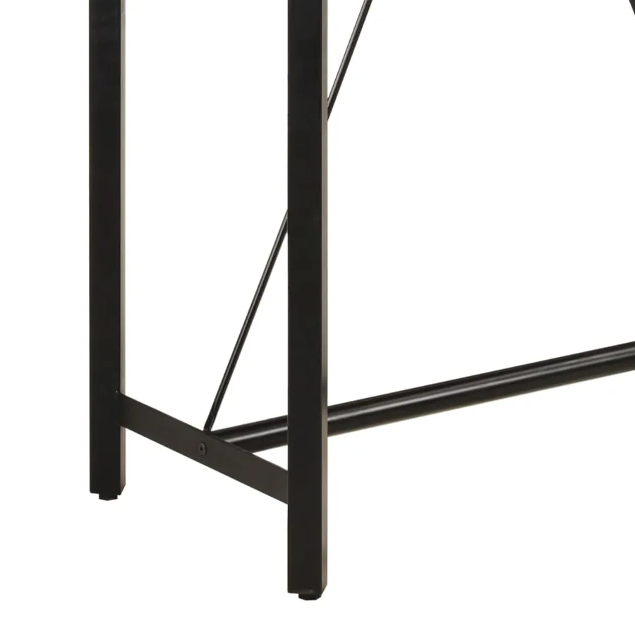 Table de bar 150x70x107 cm bois massif de manguier et fer - 6