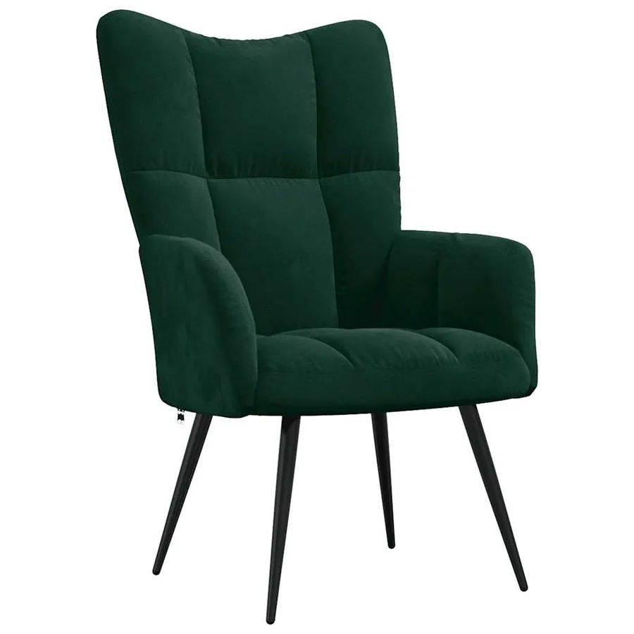Chaise de relaxation Vert foncé Velours - 2