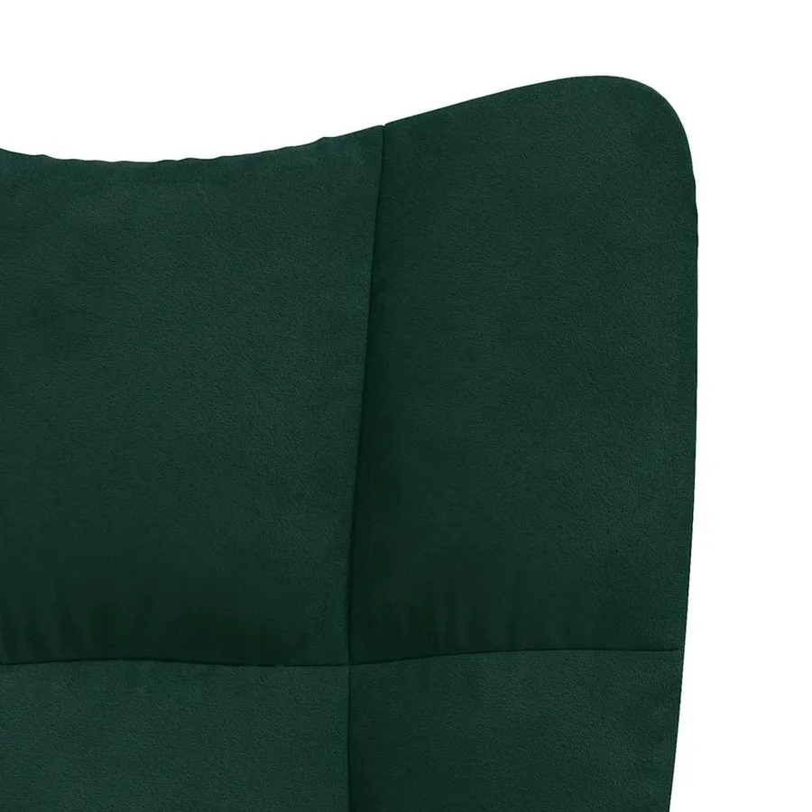 Chaise de relaxation Vert foncé Velours - 6