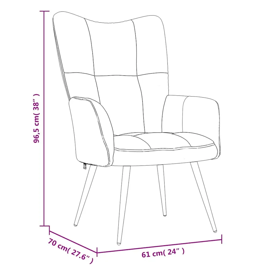 Chaise de relaxation Jaune moutarde Velours - 8